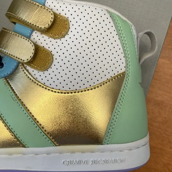 ✨RARE✨Y2K✨Creative Recreation DiCoco Sneakers ✨. Gold & Mint ✨ Y2K Vibe - Picture 5 of 10